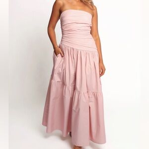 Petal & Pup Blanche Strapless Maxi Dress Size M